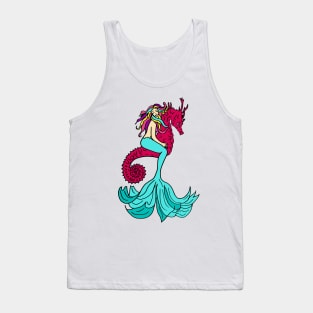 mermaid and seahorse Tank Top